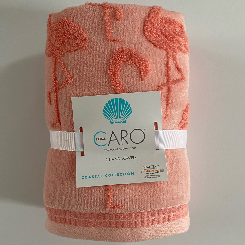 Caro Home Coastal Collection 2pc Hand Towels